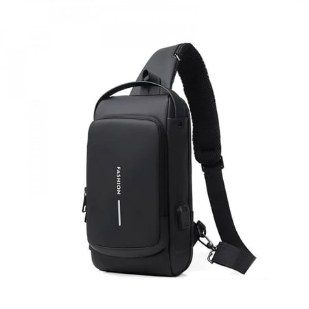 شنطة كتف مضادة للسرقة، شنطة ظهر يومية خفيفة الوزن مع منفذ شحن USB مضادة للماء