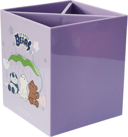 حامل اقلام من مجموعة الدببة الثلاثة الصغار  يتسع لثلاثة أقلام - 8×10 سم