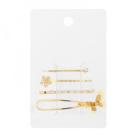 مشبك شعر على شكل فراشة - 4 قطع