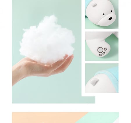 دمية مستلقية من الدببة الثلاثة (آيس بيير) - 30 سم