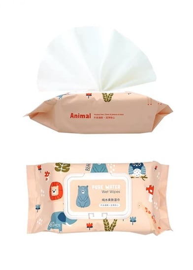 مناديل مبللة من سلسلة عائلة الغابة - 80 منديل