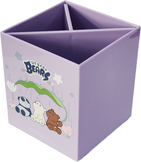 حامل اقلام من مجموعة الدببة الثلاثة الصغار  يتسع لثلاثة أقلام - 8×10 سم