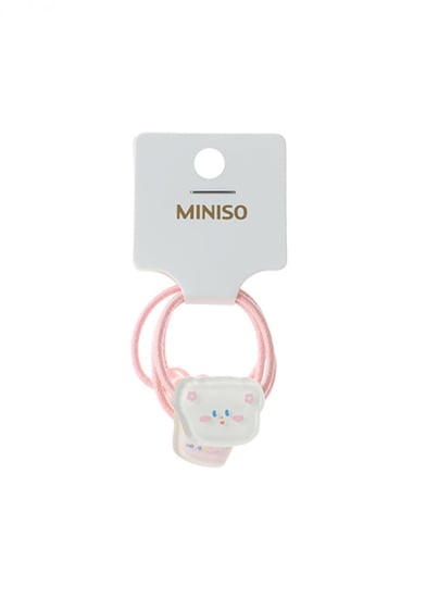 ربطات شعر من سلسلة هوهو بير - 4 قطع - وردي فاتح