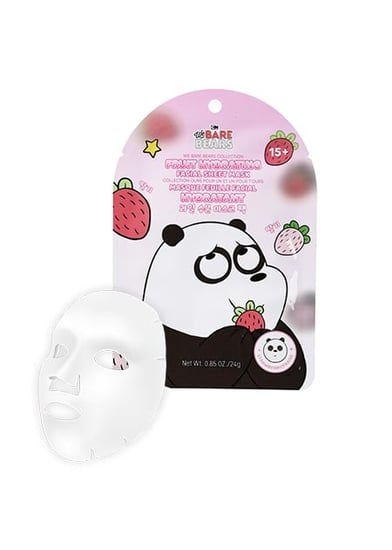 قناع ورقي مرطب للوجه من مجموعة الدببة الثلاثة - الفراولة