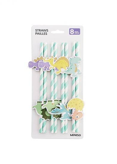 شفاطات ورقية من مجموعة الديناصورات - 4 أشكال * 2