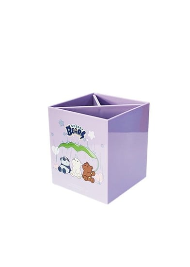 حامل اقلام من مجموعة الدببة الثلاثة الصغار  يتسع لثلاثة أقلام - 8×10 سم