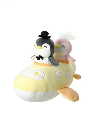 دمية محشوة على شكل بطريقين يركبان طائرة  من سلسلة ترافيل سيريز  30CM * 17CM * 22CM