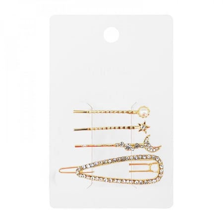 مشبك شعر لامع للسيدات - 4 قطع