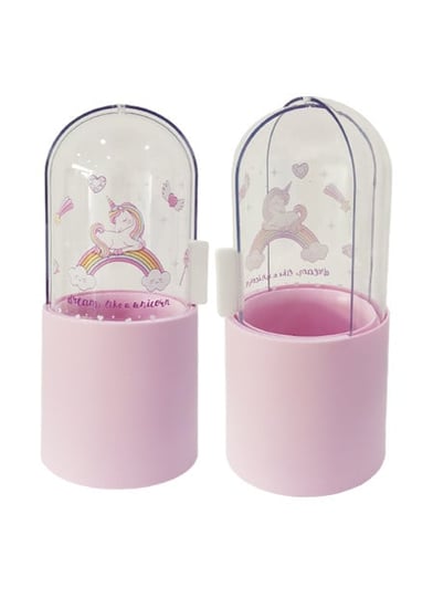 حامل فرش المكياج المقاوم للغبار من سلسلة يونيكورن  - 22x10 سم