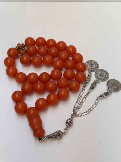 سبحة فاتوران الماني حجم راهي لون جزري عدد الخرز33