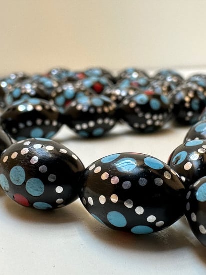 سبحة كوك مطعم بالفضه وتراب الفيروز وتراب المرجان