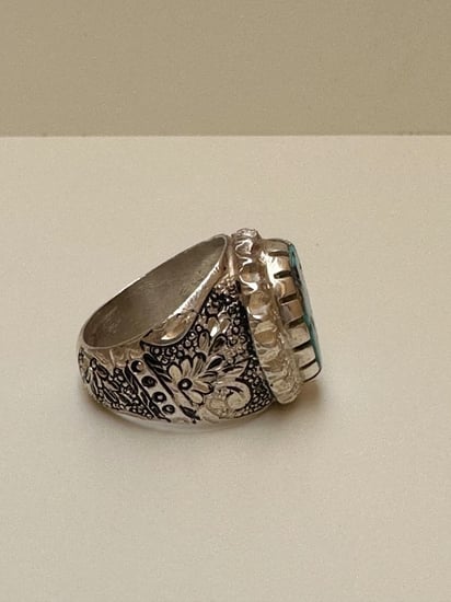 خاتم فيروز ناشابوري فضه عيار 925