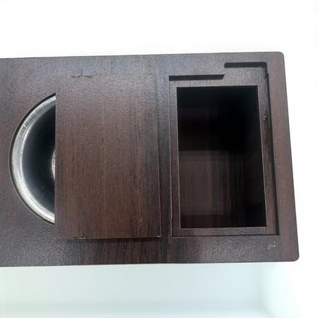 مبخره من الخشب بنقش اسلامي ليزر مزوده بمخزن لحفط البخور