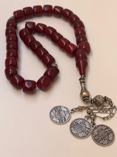 سبحة فاتوران الماني لون كرزي عدد الخرز 33