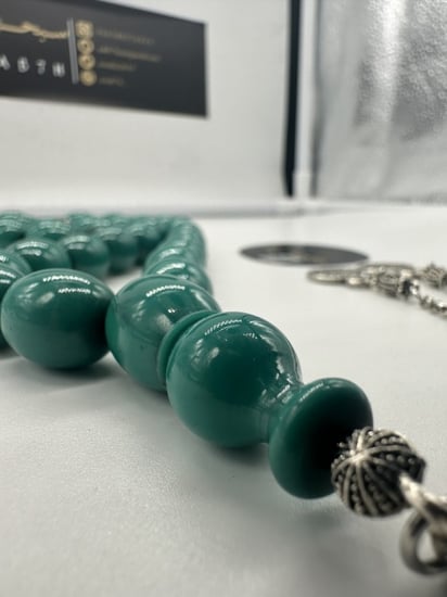 سبحة فاتوران لون فيروزي عدد الخرز 33