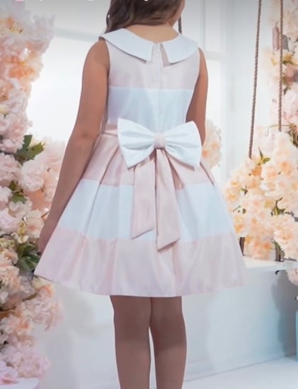 فستان مقلم حبحبي