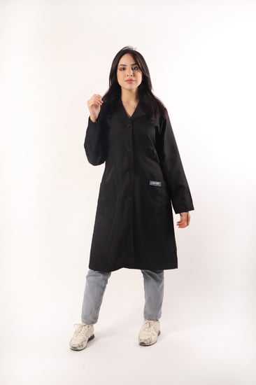 لابكوت متوسط الطول اسود | 40 انش | 308  ®LAB MED