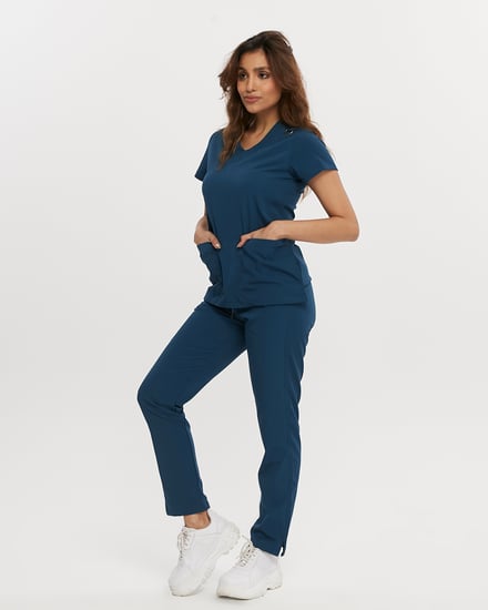 طقم سكراب كامل نسائي تركوازي