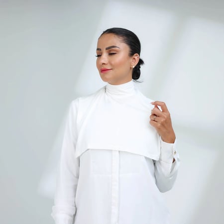 تغطية رقبة بمقاسات | اللون أبيض