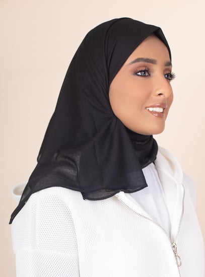 طرحة شاش تركي ميني | أسود