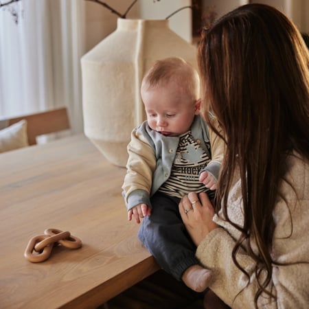 طقم ولادي قطني من تيشيرت، جاكيت بومبر وبنطلون رياضي - أزرق هادئ | بيسبول