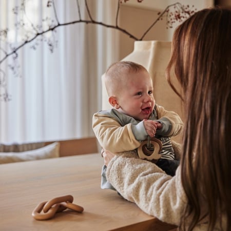 طقم ولادي قطني من تيشيرت، جاكيت بومبر وبنطلون رياضي - أزرق هادئ | بيسبول