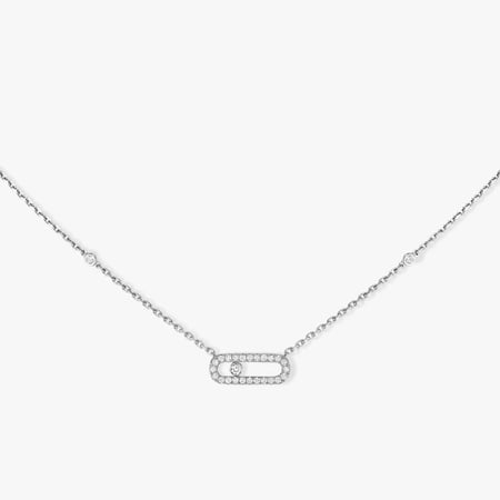 سلسال ميسكا أنيق باللون الفضي .(N1029)