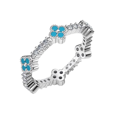 خاتم أنيق باللون / الفضي(R441)