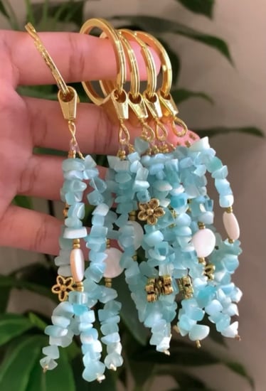 تعليقة مفتاح حجر تركوازي