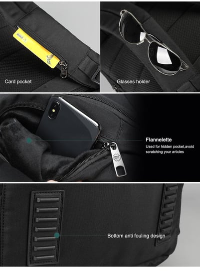 شنطة حقيبة ظهر مثالية للطلاب و رجال الأعمال من براند TIGERNU مقاس 15.6 مواد عالية الجودة مضادة للماء والحشف