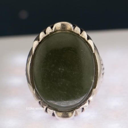 خاتم بحجر يشم صياغة العديل