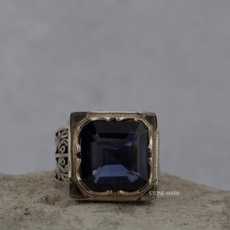 خاتم زفير بانكوك (صناعي) مرصع زركون صياغة الشريف