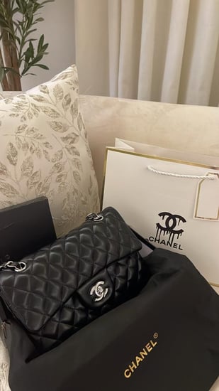 شنطة شانيل بعلامة فضي