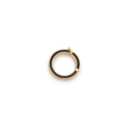 قفل ذهب دائري  مينا أسود | شارمدز