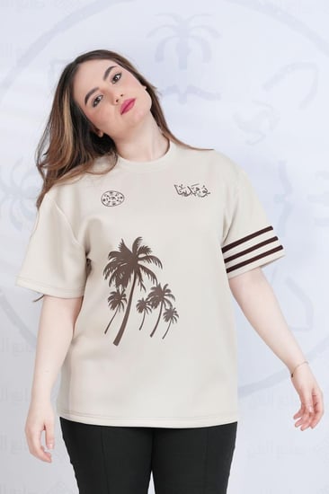 تيشرت التأسيس اوفر سايز بتفاصيل ع الكم