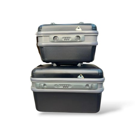 طقم شنطة مجوهرات وذهب فايبر بقفل مقاس12/10