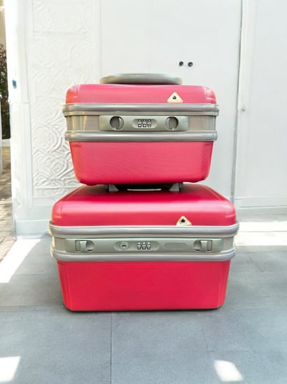 طقم شنطة مجوهرات وذهب فايبر بقفل مقاس12/10