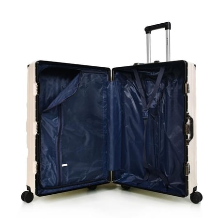 مورانو طقم شنط سفر المنيوم ثلاثة قطع تصميم أنيق ومتين بيج