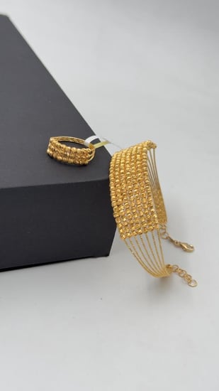 سوارة مع خاتم ذهب عيار 21
