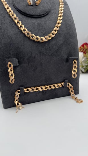 طقم " لازوردي " ذهب عيار 21