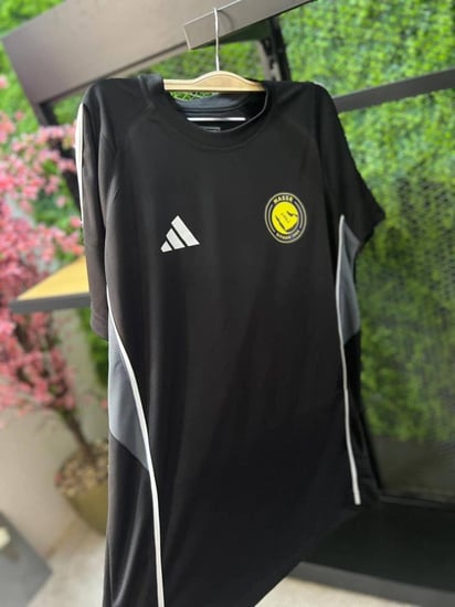 تيشيرت تمارين نادي النصر السعودي قميص تدريب نادي النصر لون أسود