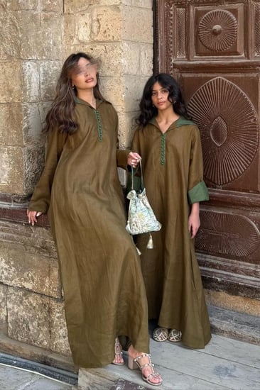 جلابية مغربي أخضر أطفال