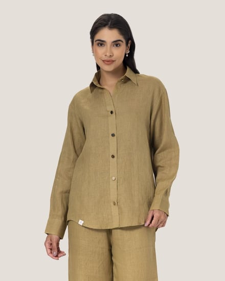 قميص زيتي فاتح