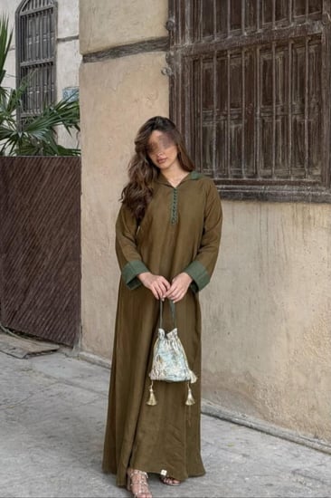 جلابية مغربي أخضر