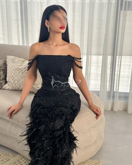 فستان سهرة كحلي