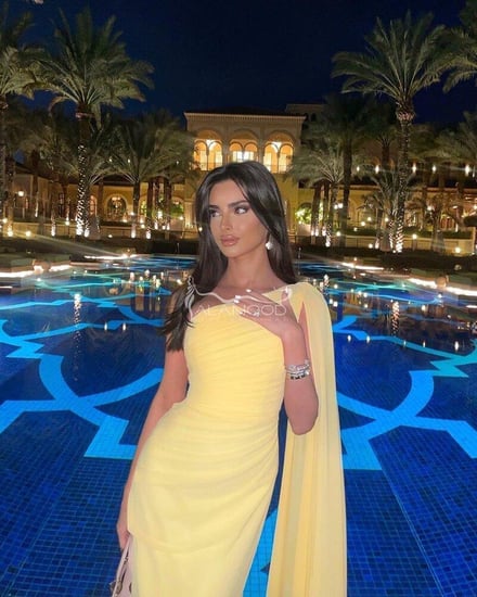 فستان ناعم اصفر