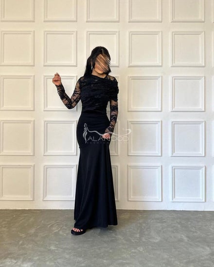 فستان ناعم اسود