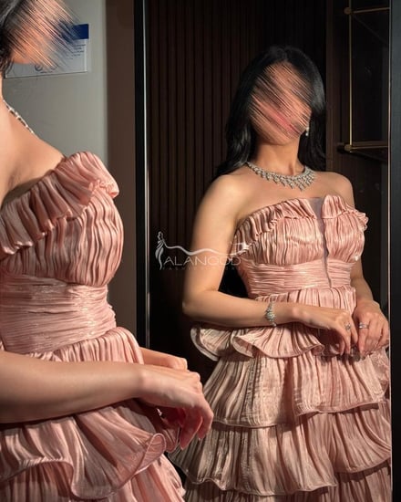فستان سهرة طبقات مميز