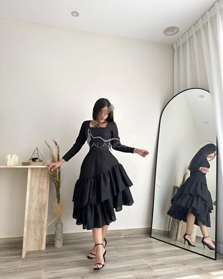 فستان العيد كتان ابيض