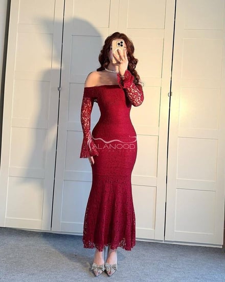 فستان شي ان ابيض اسود احمر